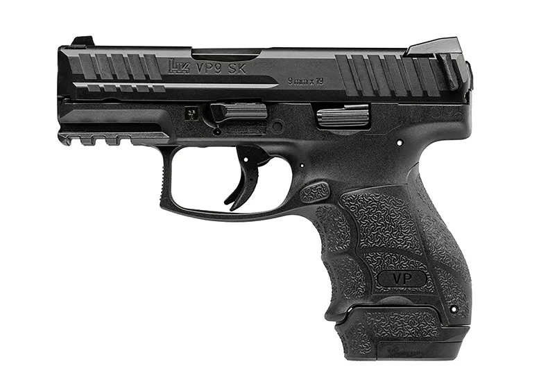 HK VP9SK Push Button 9mm 3.39" Subcompact Pistol with Night Sights and Ergonomic Design