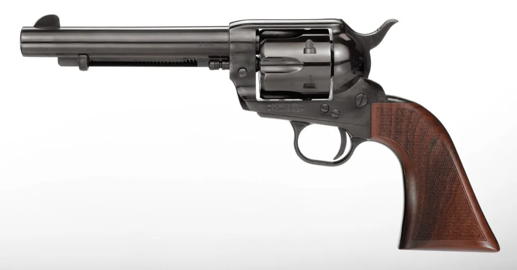 Taylor's & Company 1873 TC9 9mm Revolver with 5.5" Barrel and Black Wood Grips