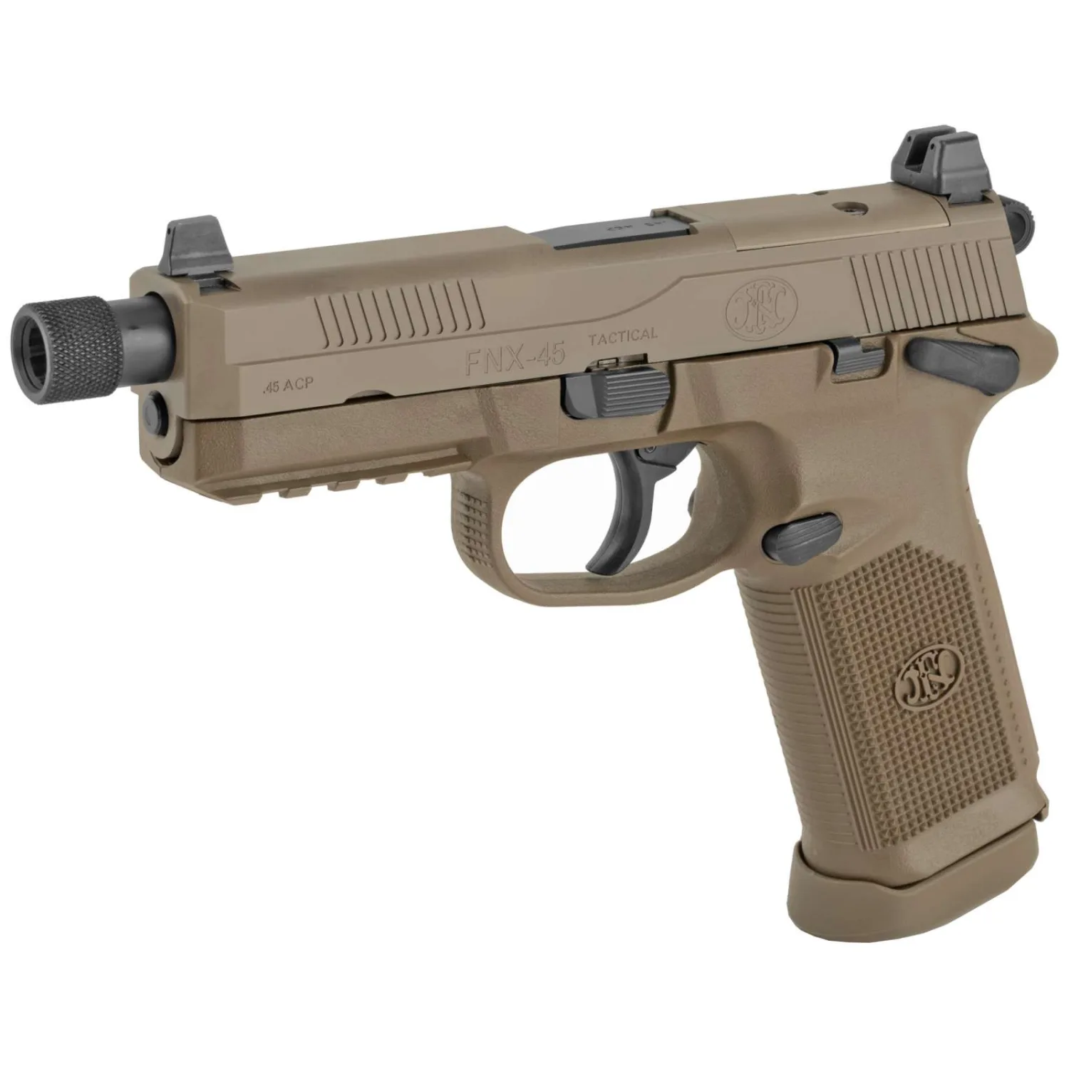 FNX-45 TACTICAL 45ACP PSTL FDE 2-15RD MAGS - Image 2