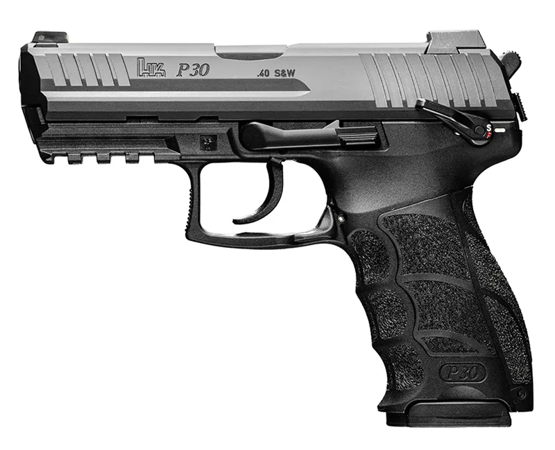 HK P30S V3 .40 S&W Pistol - DA/SA Trigger, Ergonomics, Safety Lever, Night Sights