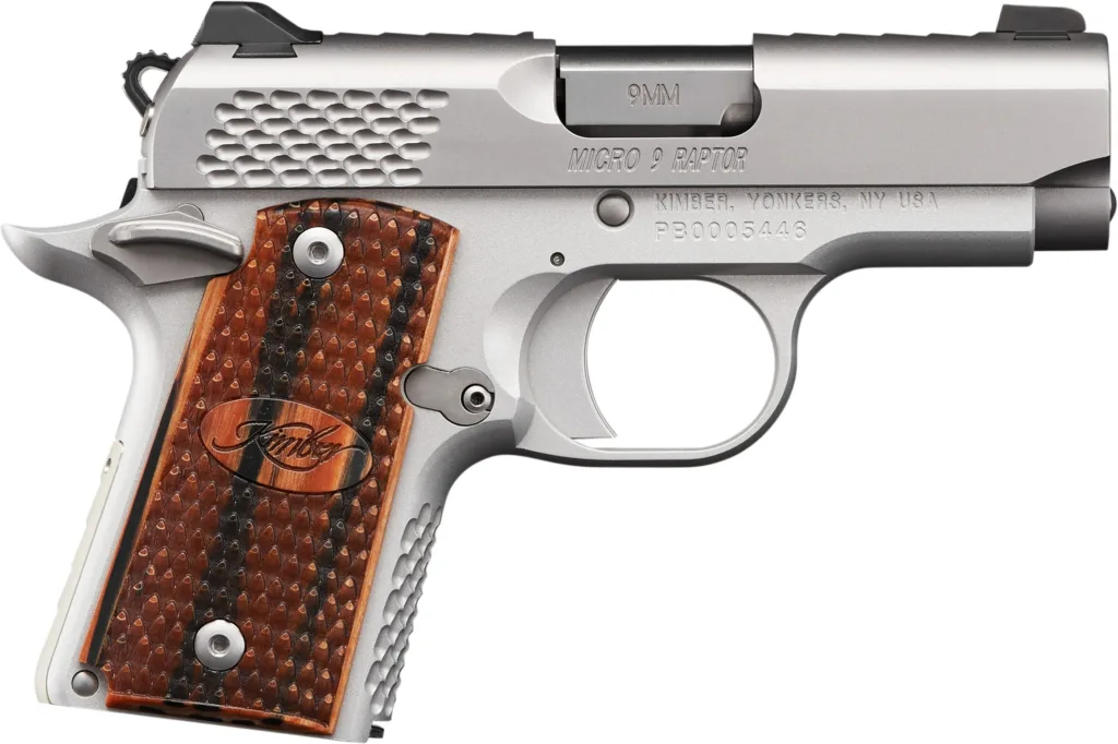 KIMBER MICRO 9 RAPTOR 9mm Pistol with Stainless Steel Barrel and Night Sights