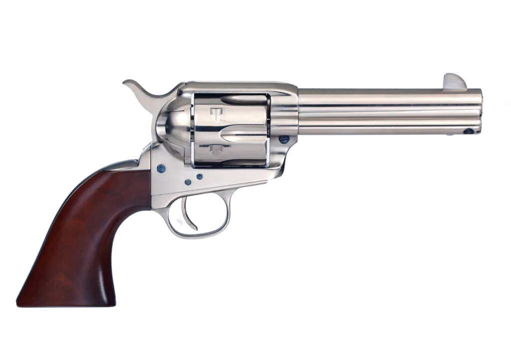 Taylor's & Company Cattleman .357 Magnum Revolver Nickel/Wood Finish 4.75" Barrel