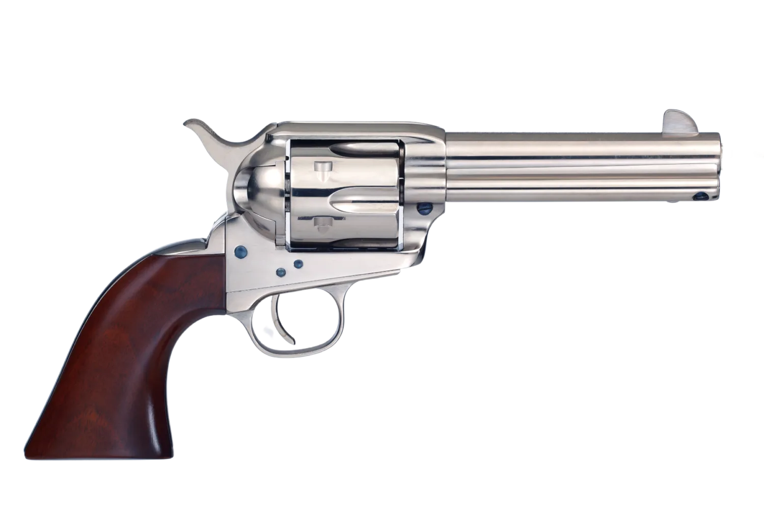 Taylor's & Company Cattleman .357 Magnum Revolver Nickel/Wood Finish 4.75" Barrel