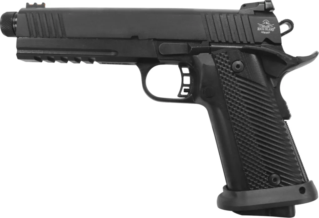 Rock Island TAC Ultra HC 10mm Auto Handgun with 16-round magazine and 5.5 inch threaded barrel in black finish