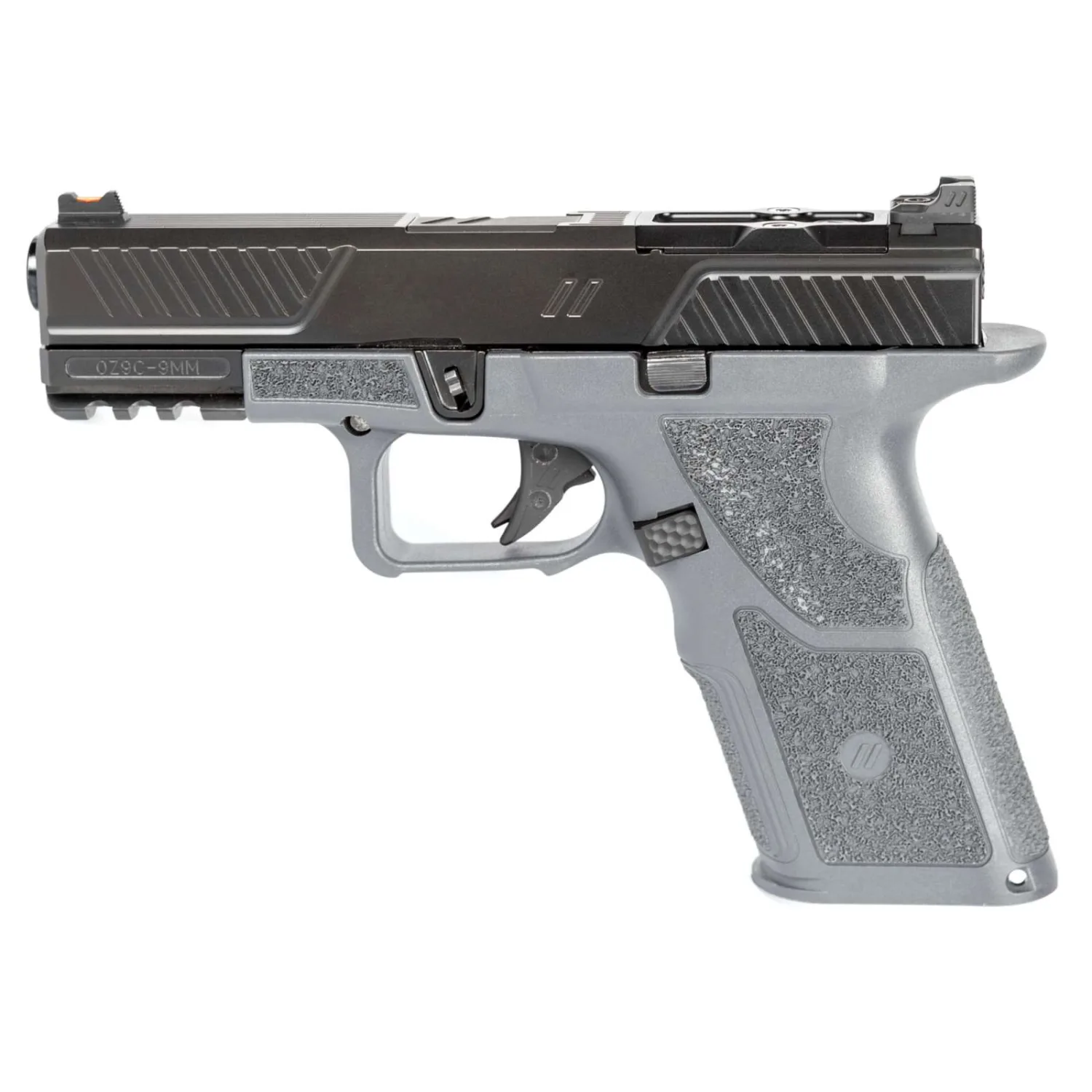 Zev Technologies OZ9c Combat Pistol with 9mm caliber, 17rd mag, 4-inch gray barrel