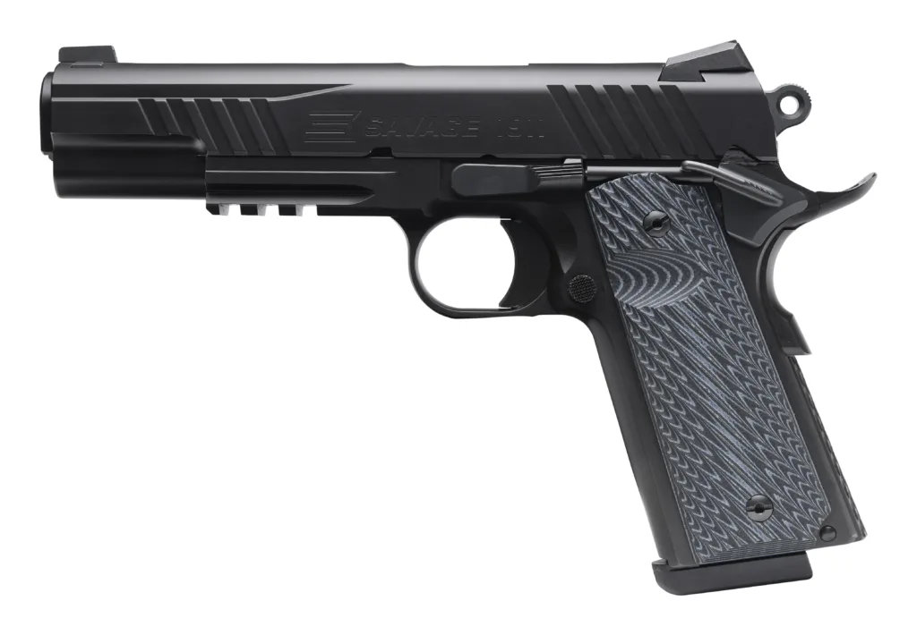 Savage Arms 1911 Government Model .45 ACP Pistol with Black Finish and Tactical Rail