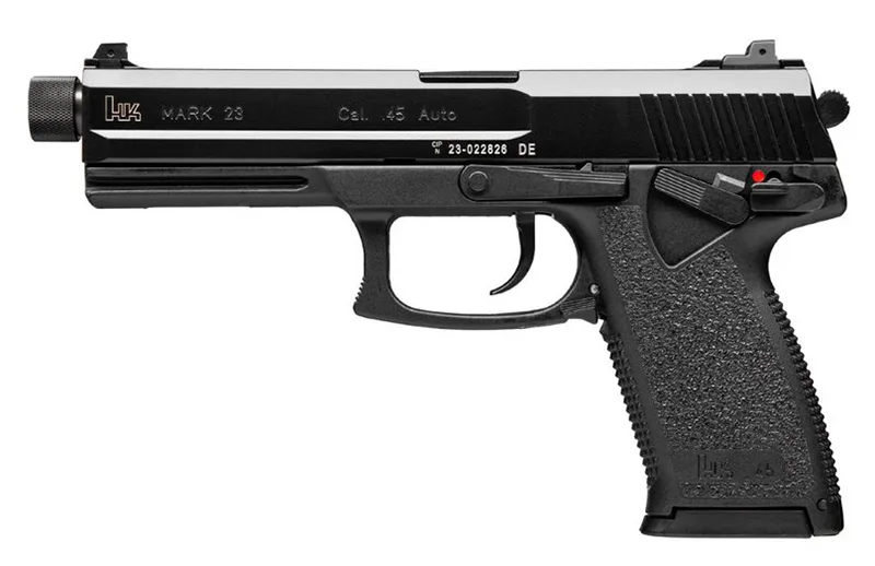 HK Mark 23 V1 DA/SA .45ACP pistol showcasing superior accuracy and tactical design