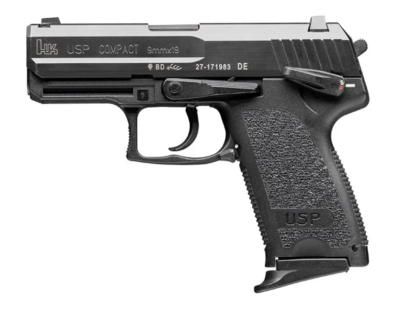 HK USP9 Compact V1 DA/SA 9mm Handgun with 10-Round Magazine and Night Sights