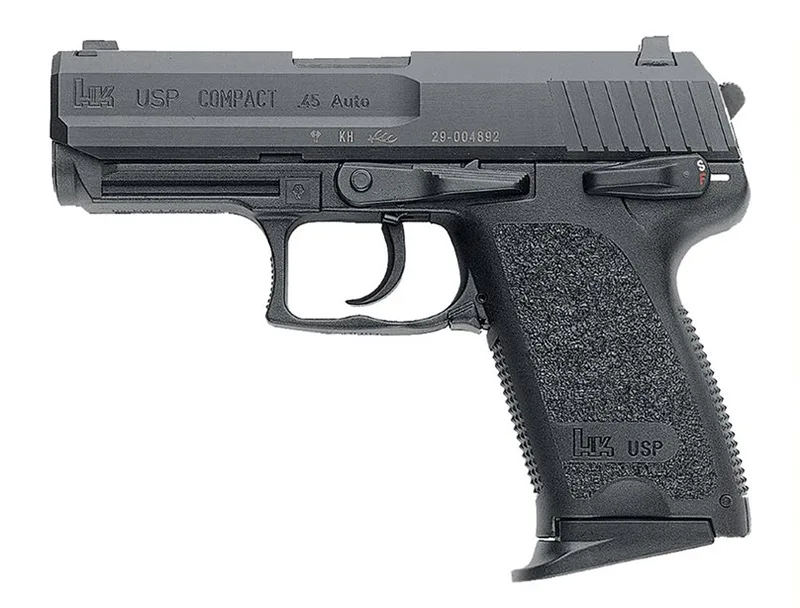 HK USP45 Compact V1 .45 ACP Handgun with black finish and standard sights