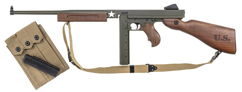 Thompson M1 Tanker Carbine .45 ACP Semi-Automatic Rifle with Walnut Stock