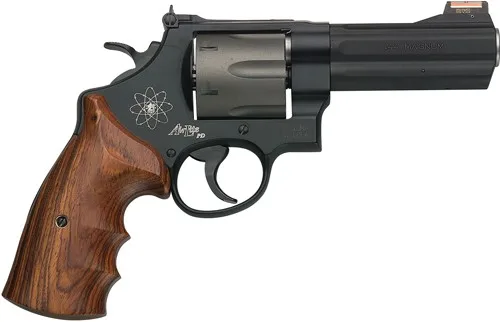 Smith & Wesson 329PD 44 Magnum 6rd 4.13" Revolver, Black Stainless Steel, Matte Black Scandium Alloy, Wood Grip