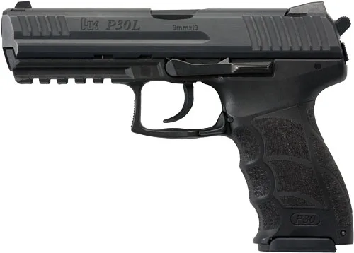 HK P30L V3 DA/SA 9MM Luger handgun with 4.45-inch barrel and ergonomic grip