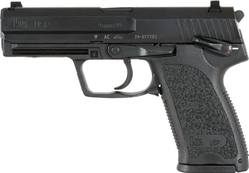 HK USP9 V1 DA/SA 9MM Luger Pistol with 4.25" Barrel, Polymer Frame, 15-Round Magazines