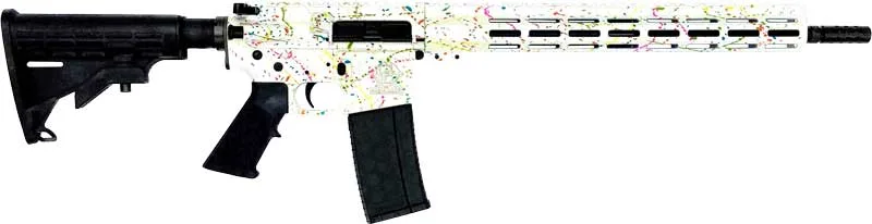 GLFA AR15 Splatter .223 Wylde Rifle with 16 inch barrel and custom splatter finish