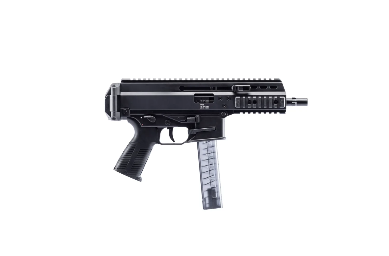 B&T APC9 PRO 9mm Pistol - 6.8'' Barrel, Black, Semi-Auto, Tactical
