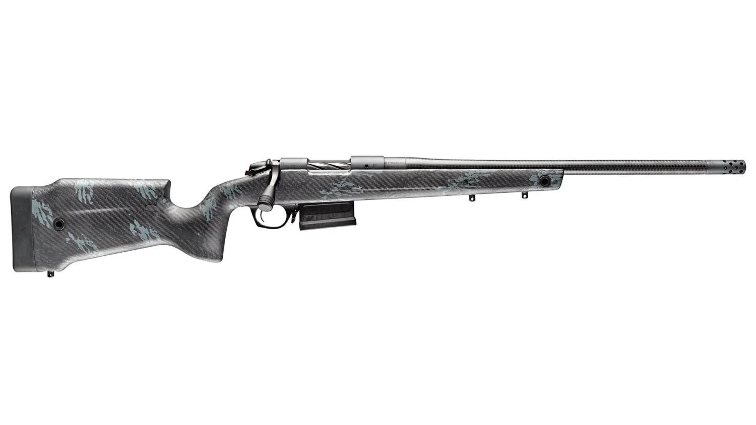 BERGARA Crest CF 22-250 Bolt Action Rifle with 20 Inch Gray Omni Barrel and Carbon Fiber Stock