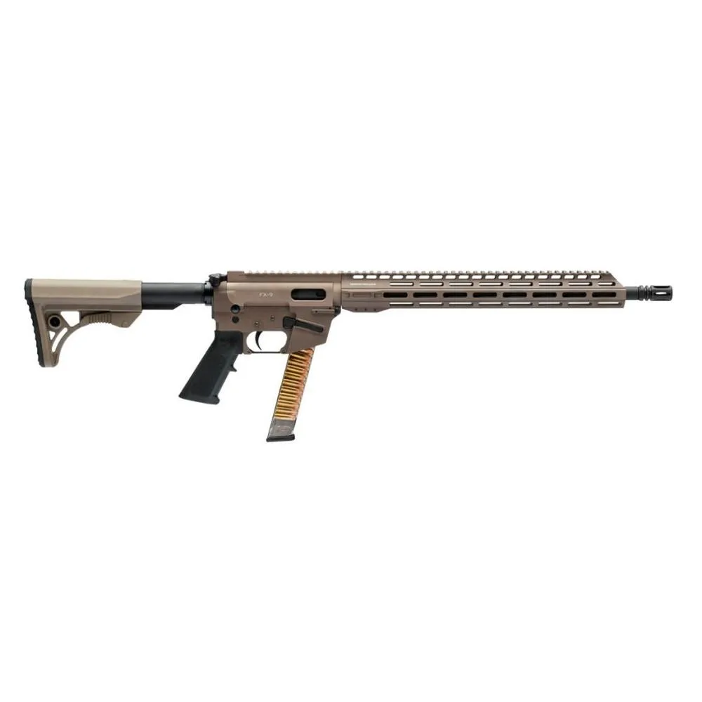 Freedom Ordnance FX9 AR Rifle 9mm 16″ Barrel FDE with 33-Round Mag and 13″ M-LOK Handguard