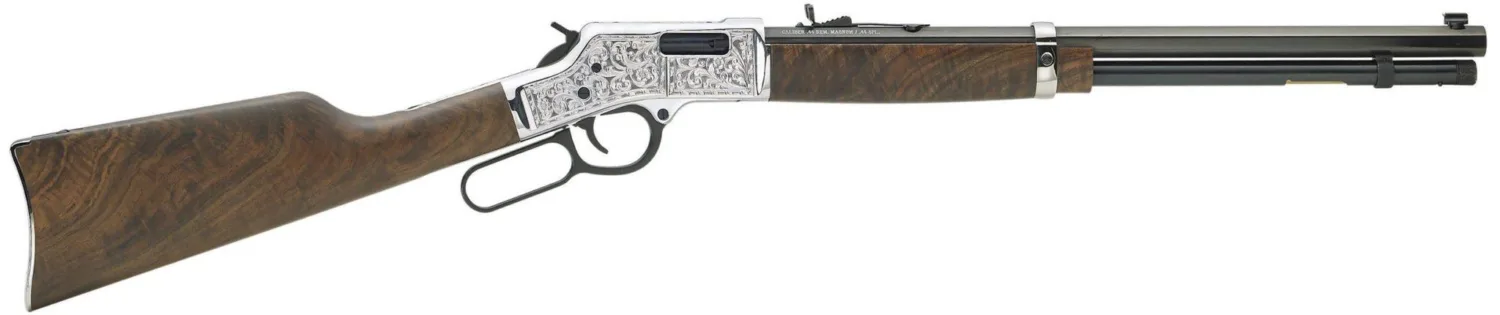 Henry Big Boy Silver Deluxe Engraved .45 Colt Rifle 10rd Magazine 20" Barrel Walnut