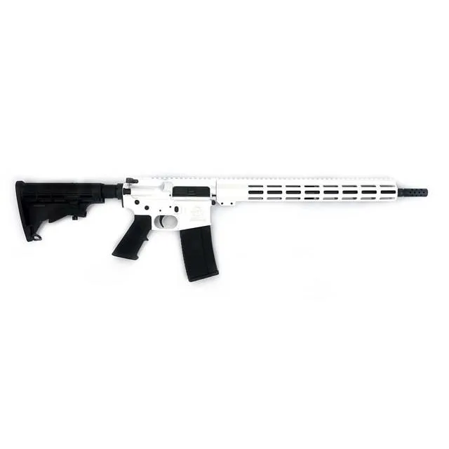 GLFA AR-15 Rifle .223 Wylde 16-Inch Nitride Barrel 30rd Magazine White Frame