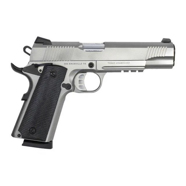 SDS Imports 1911 Duty SS45R 45 ACP 8-Round 5-inch Barrel Stainless Steel Handgun with Rail