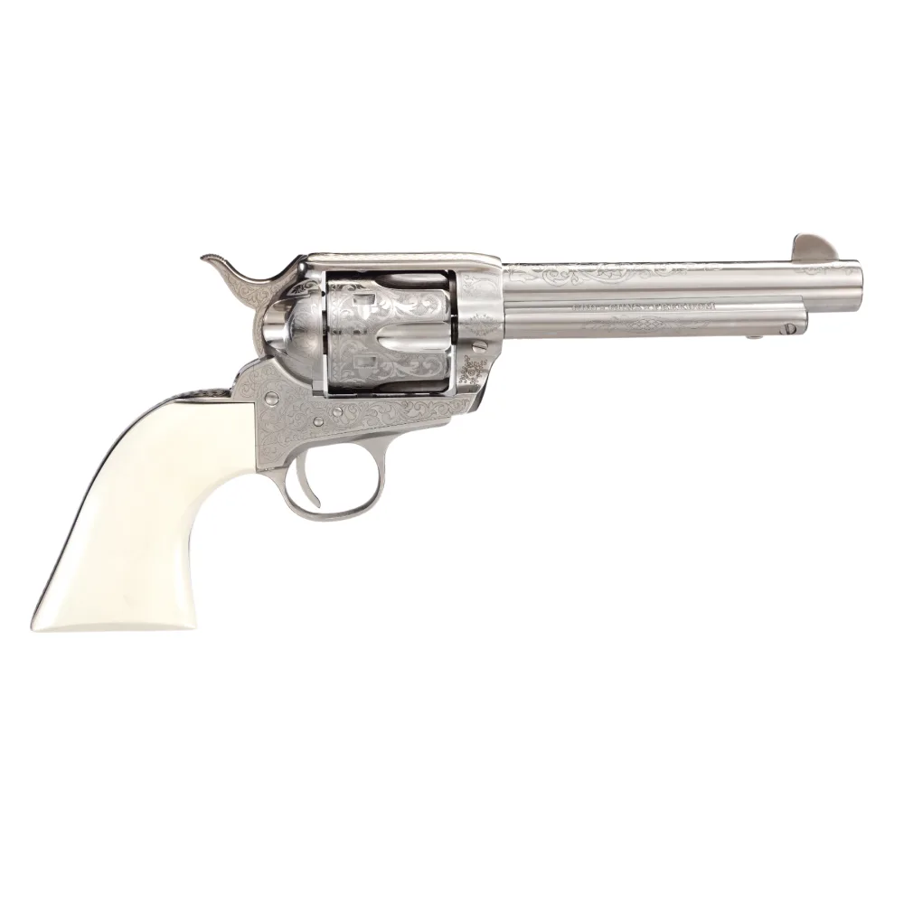 Taylor's & Company 1873 Old West .45 LC Nickel/Ivory 5.5" Barrel Revolver