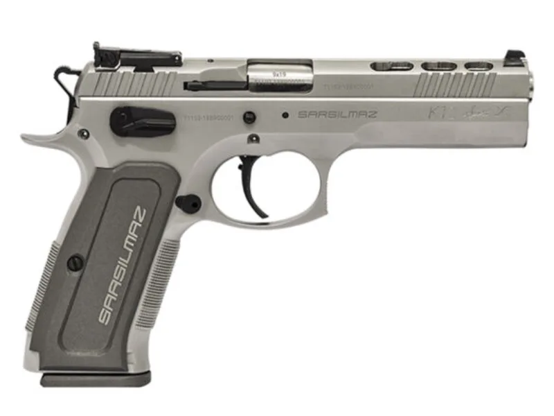 SAR USA K12 SPORT X 9mm Stainless Steel Pistol with Adjustable Sights and Ambidextrous Safety