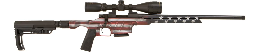 HOWA Mini Action Chassis Rifle 762x39mm Patriotic American Flag Design