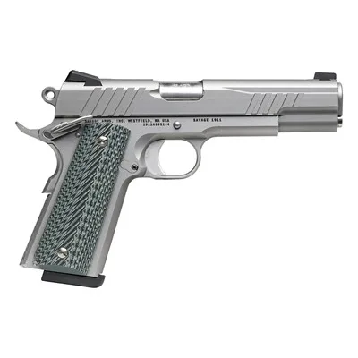 Savage Arms 1911 Government 9mm Stainless Steel Pistol with Checkered Grips