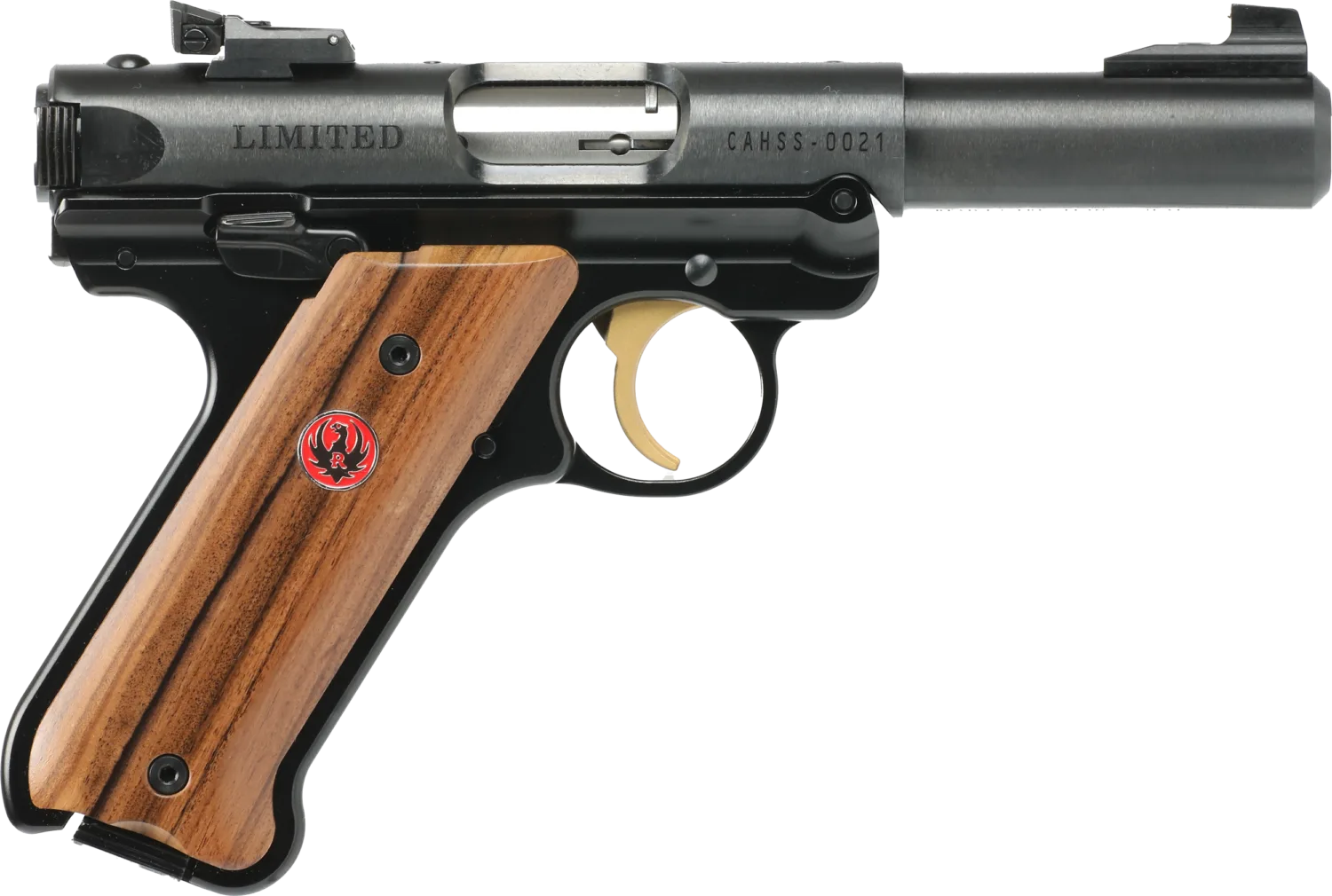 RUGER MKIV 22LR 4" BL/WD LIMITED AS