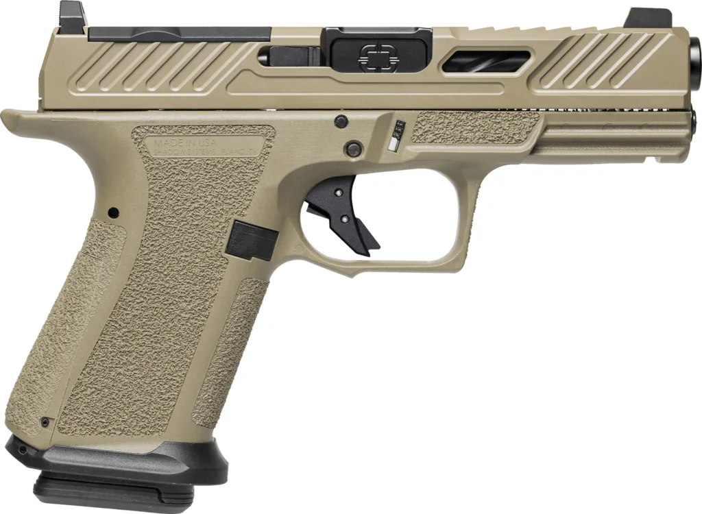 Shadow Systems Optics Ready MR920 Handgun 9mm Luger, 4-Inch Black Barrel, FDE Elite Slide